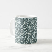 Art Nouveau inspirierter Blumenbecher - Grün Kaffeetasse (Vorderseite Links)
