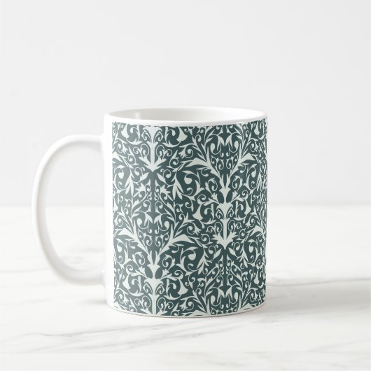 Art Nouveau inspirierter Blumenbecher - Grün Kaffeetasse (Links)