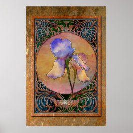 Art Nouveau Ire in einem Coppery Mucha Rahmen Poster