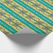 Art Nouveau Iris Blume Brautparty Geschenkpapier (Ecke)