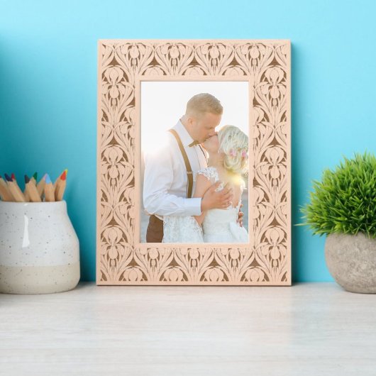 Art Nouveau Iris Floral & Foliage Muster Geätzte Rahmen