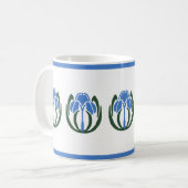 Art Nouveau Iris Kaffeetasse (Vorderseite Links)