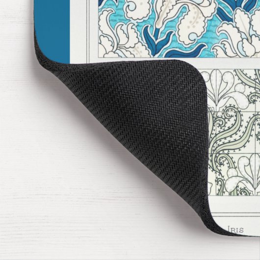 Art Nouveau Iris libloral Textil Art Mauspad (Ecke)