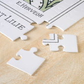 Art Nouveau Iris lila florale Textilkunst Puzzle (Seite)