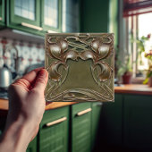 Art Nouveau Iris Symmetrische Wand Kunst Fliese