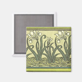 Art Nouveau Irises - Magnet (Vorderseite/Rückseite)