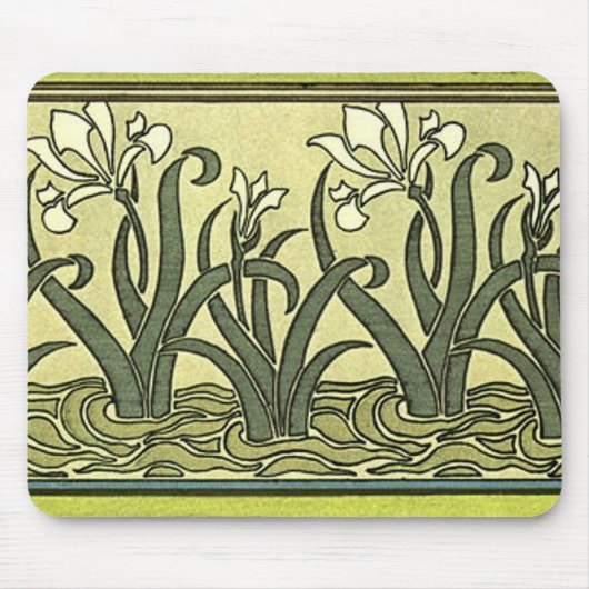 Art Nouveau Irises - Mousepad (Vorne)