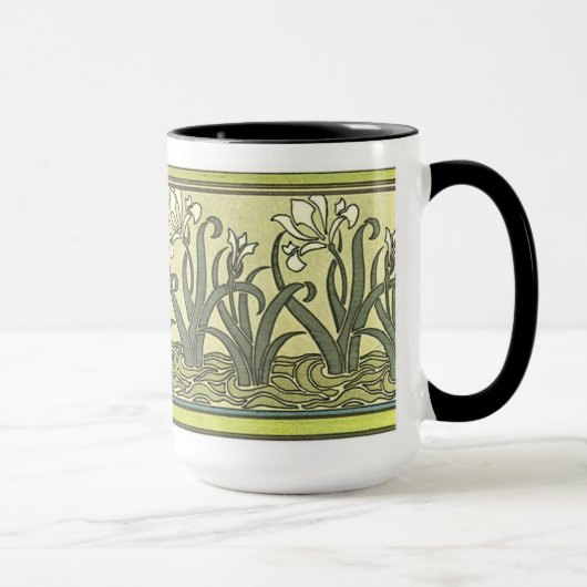 Art Nouveau Irises - Tasse (Rechts)