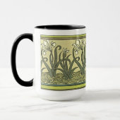 Art Nouveau Irises - Tasse (Links)