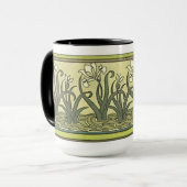 Art Nouveau Irises - Tasse (Vorderseite Links)