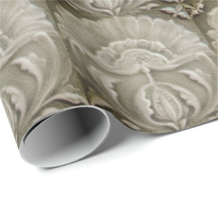 Art nouveau jugendstil Blumendesign braun Geschenkpapier
