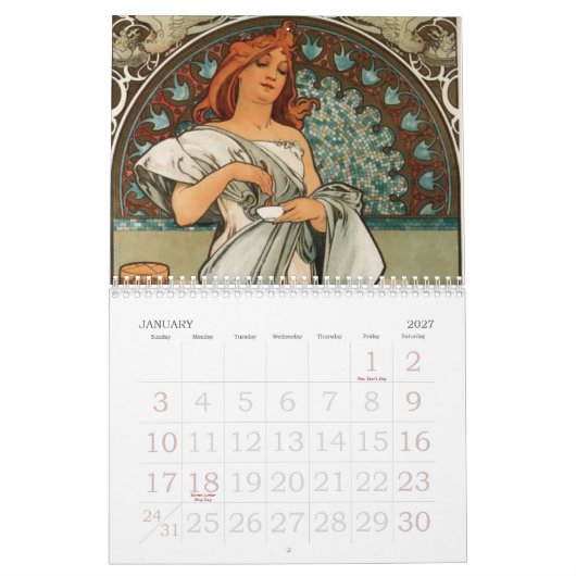 Art Nouveau Kalender (Jan 2027)