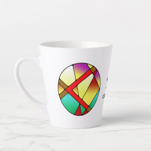 Art Nouveau Kenaz Rune Latte Mug – CREATIVITY! Milchtasse (Links)