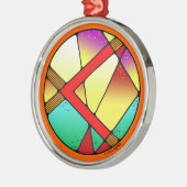 Art Nouveau Kenaz Rune of Creativity Ornament Aus Metall (Links)