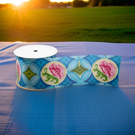 Art Nouveau Keramik Majolica Peranaka Satinband