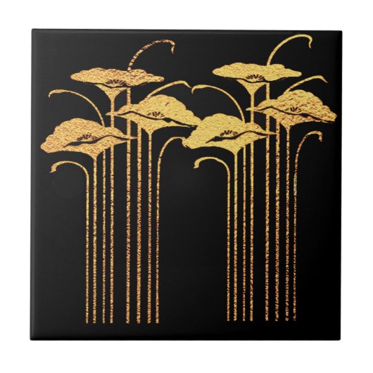 Art Nouveau Keramik Tile. (Art. 3) Fliese (Vorderseite)