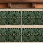 Art Nouveau Keramikfliese Verdant Symphony