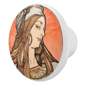 Art Nouveau Keramikknauf (Rechts)