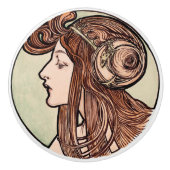Art Nouveau Keramikknauf (Vorderseite)