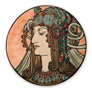 Art Nouveau Keramikknauf