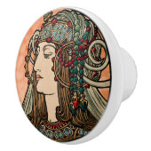 Art Nouveau Keramikknauf (Rechts)