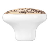 Art Nouveau Keramikknauf (Seitenansicht)