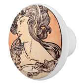 Art Nouveau Keramikknauf (Rechts)