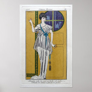 Art Nouveau Kostüme Parisiens von George Barbier Poster