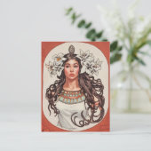 Art Nouveau La Princesse Lointaine Card Postkarte (Stehend Vorderseite)