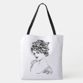 Art Nouveau Lady Fine Art Fabric Bag Tasche (Rückseite)