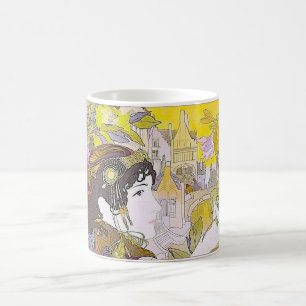 Art Nouveau Lady Kaffeetasse