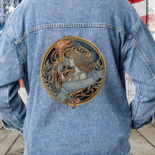 Art Nouveau Lady Liberty USA 250 Motiv ID1303 Jeansjacke