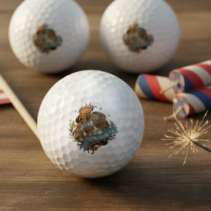 Art Nouveau Lady Liberty USA 250 Motive ID1303 Golfball