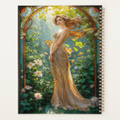Art Nouveau Lady of the Lilies Planer (Rückseite)