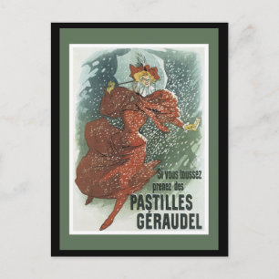 Art Nouveau Lady Postkarte