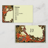 Art Nouveau Lady Visitenkarte (Vorne/Hinten)