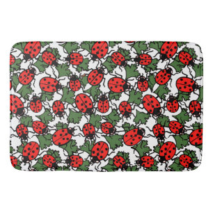 Art Nouveau Ladybug Insektenmuster Badematte