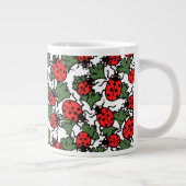 Art Nouveau Ladybug Insektenmuster Jumbo-Tasse (Rechts)