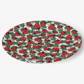 Art Nouveau Ladybug Insektenmuster Pappteller (Schrägansicht)