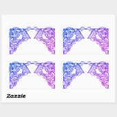 Art Nouveau Ladys Customizable rechteckige Sticke Rechteckiger Aufkleber (Blatt)