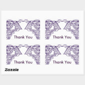 Art Nouveau Ladys Customizable Vielen Dank Rechteckiger Aufkleber (Blatt)