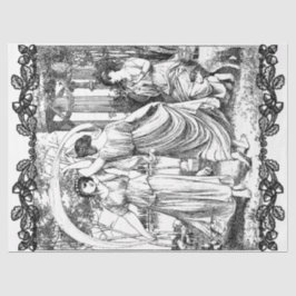 Art Nouveau Ladys Dance Decoupage Tissue Paper Seidenpapier