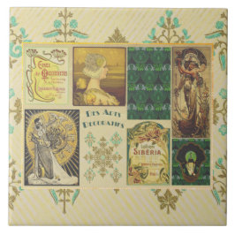 Art Nouveau Ladys Keramik Tile Fliese