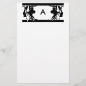Art Nouveau Ladys Silhouette Monogram Briefpapier (Vorderseite)