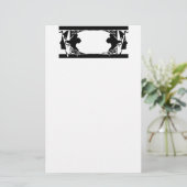 Art Nouveau Ladys Silouette Briefpapier (Stehend Vorderseite)