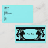 Art Nouveau Ladys Visitenkarte (Vorne/Hinten)