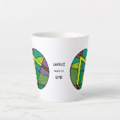Art Nouveau Laguz Rune Latte Tasse - LIFE! (Vorderseite)
