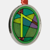Art Nouveau Laguz Rune of Life Ornament Aus Metall (Rechts)