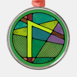 Art Nouveau Laguz Rune of Life Ornament Aus Metall