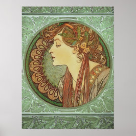 Art Nouveau Laurel von Alphonse Mucha Poster